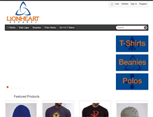 Tablet Screenshot of lionheartapparel.com